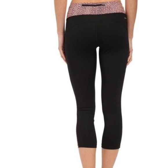 Nike Racer Dri-FIT Cropped Leggings Hyper Orange Reflective Silver - SMALL - Picture 2 of 5